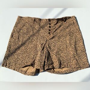Terra & Sky High Waist Leopard Print Shorts